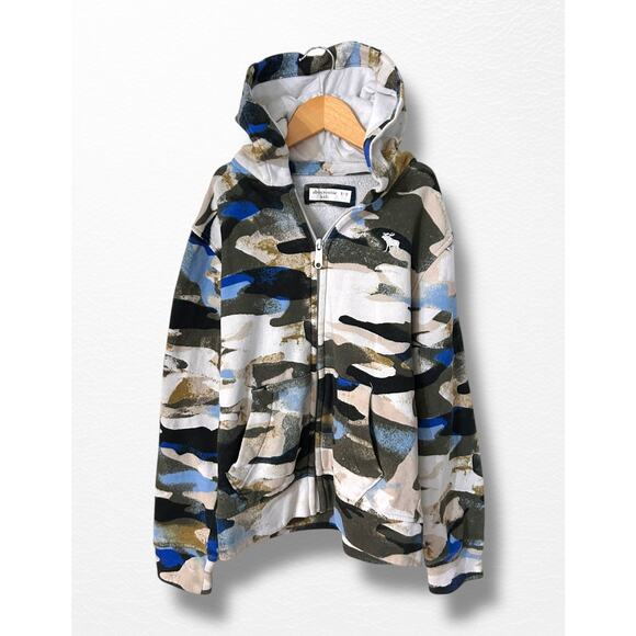 Abercrombie Kids Essential Full-Zip Icon Hoodie, Size 9/10 - Picture 1 of 6